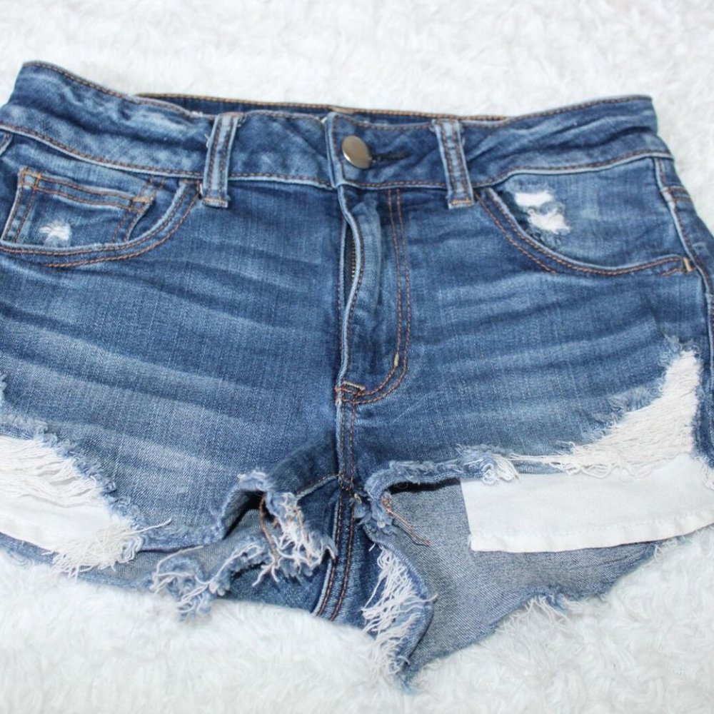 American Eagle Hi-Rise Shortie Jean Shorts HW7859 - Picture 6 of 6
